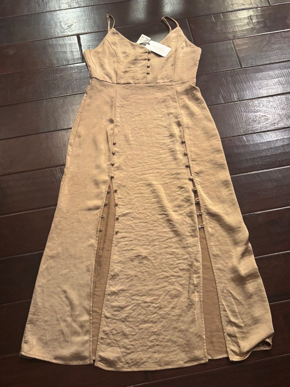 Line & Dot Midi Satin Dress